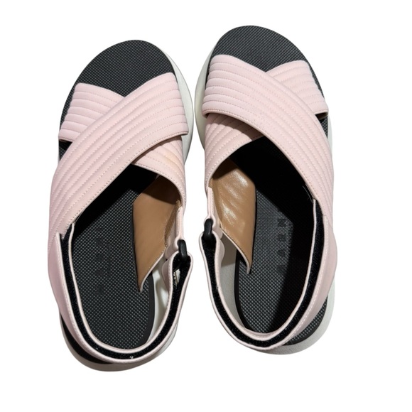 Marni Platform Sandals Rose Size 40 Women’s 9/9.5 Italy Designer Shoes - Picture 5 of 9